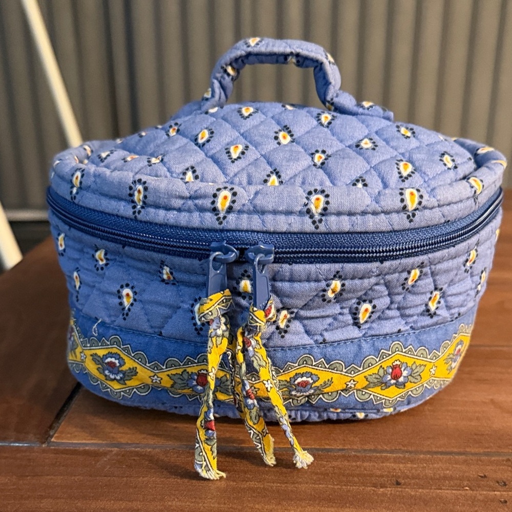 Vera Bradley Blue Quilted Cosmetic Case